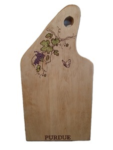 Butterfly wood burned on maple wood