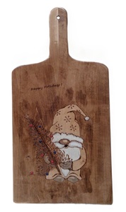 gnome wood burned on maple wood
